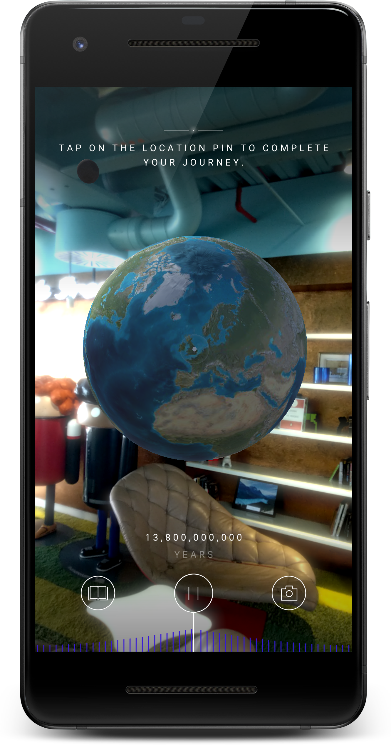 The Cern Big Bang Ar App Guides Users From The Universe's - Globe (1370x2534), Png Download