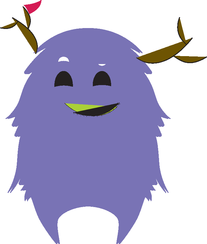 Input Purple Monster With Antlers (678x800), Png Download