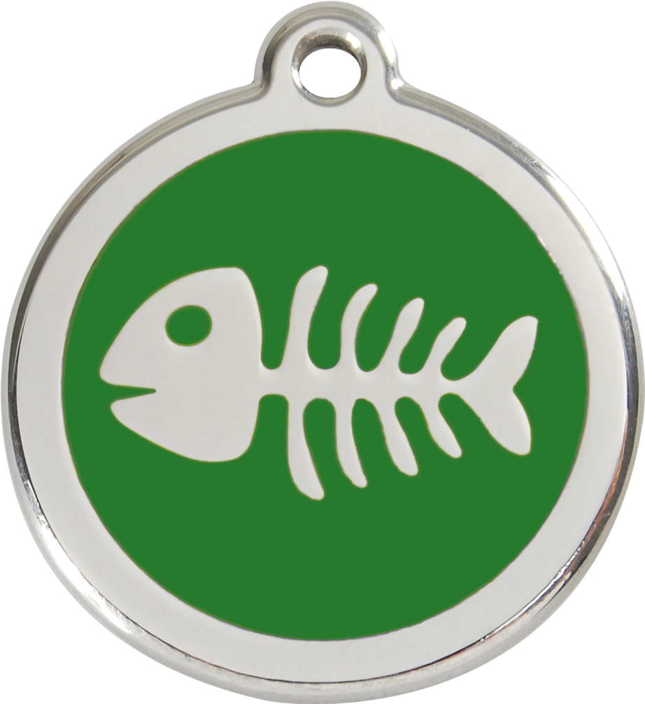 Fish Skeleton Pet Tag - Médaille Arête De Poisson (1500x1500), Png Download