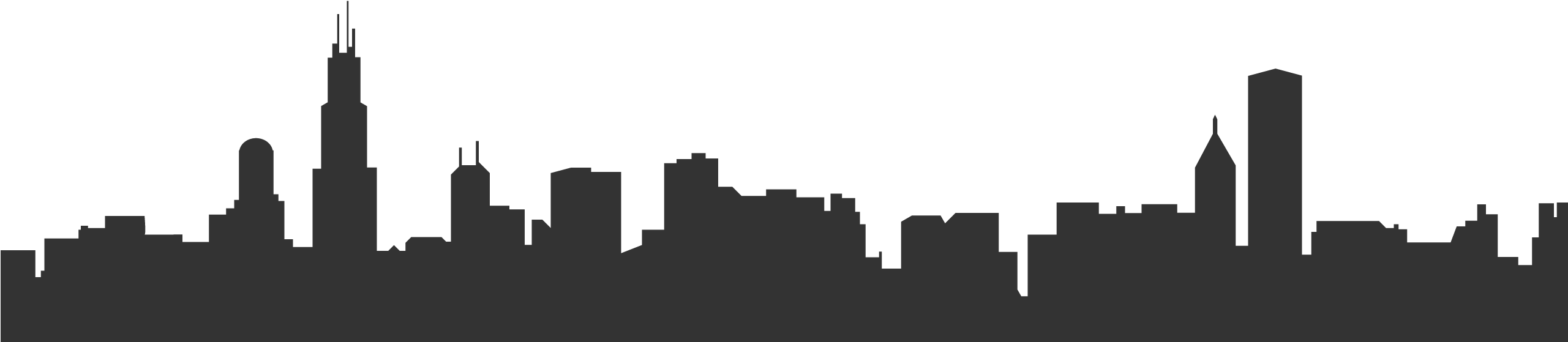 Diecast Studios Is A Team Of Designers, Developers - Chicago Skyline Vector (2560x720), Png Download