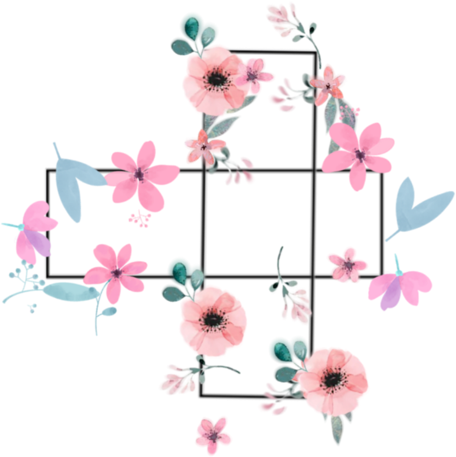 #rectangle #flower #lineas #background #overlay #aesthetic - Selenators (1024x1024), Png Download
