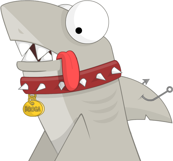 Great Booga Shark - Cartoon (804x704), Png Download
