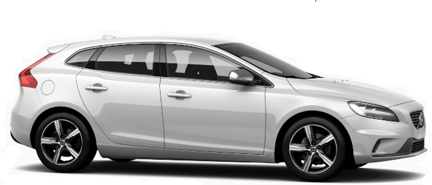 Volvo V40 White Momentum (1500x700), Png Download