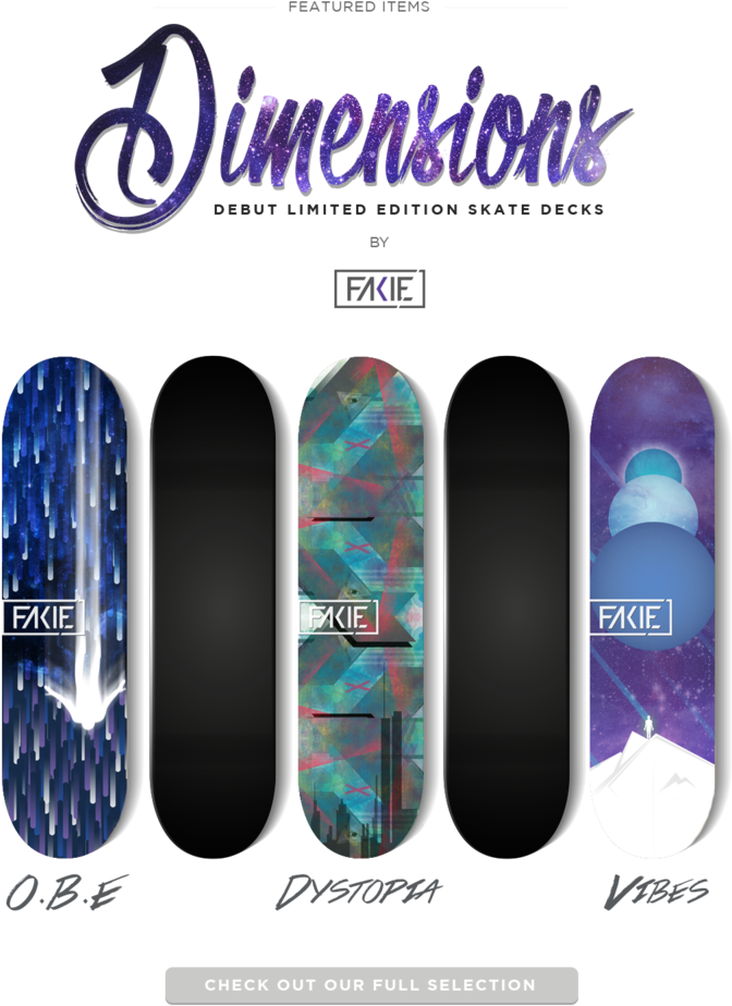 Fakie Skate Co Desktop - Skateboard Deck (1000x1019), Png Download