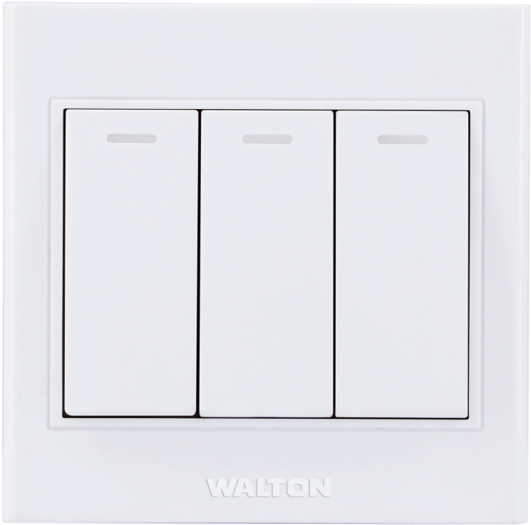 3 Gang Switch - Light Switch (1280x854), Png Download