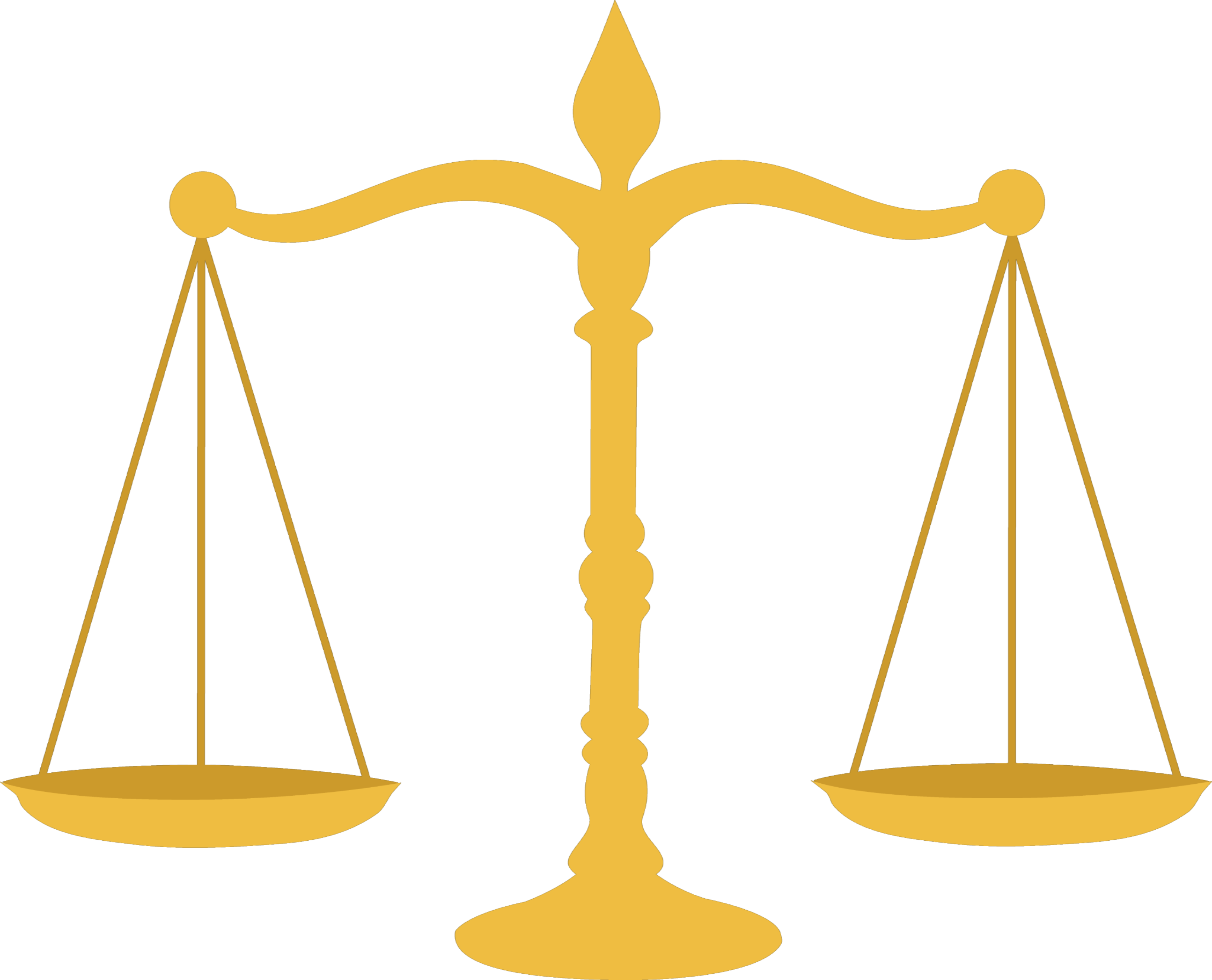 Weight Scale Png - Scales Of Justice Gold (3425x2771), Png Download