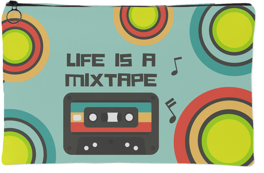 'life Is A Mixtape' Life Quotes Pouch - Circle (1024x1024), Png Download