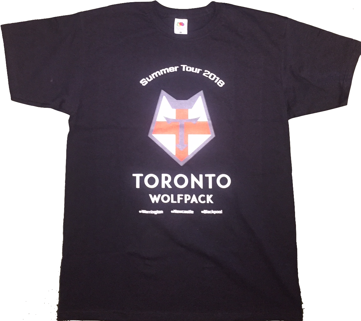 Toronto Wolfpack 2018 Uk Summer Tour T-shirt - Active Shirt (1166x1044), Png Download
