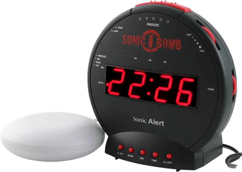 Download Best Alarm Clock For Heavy Sleepers 2018 “early To Sonic Bomb PNG Image with No