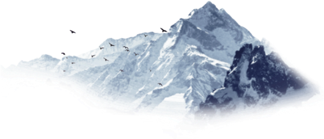 Snowy Mountain Transparent Background (1168x480), Png Download