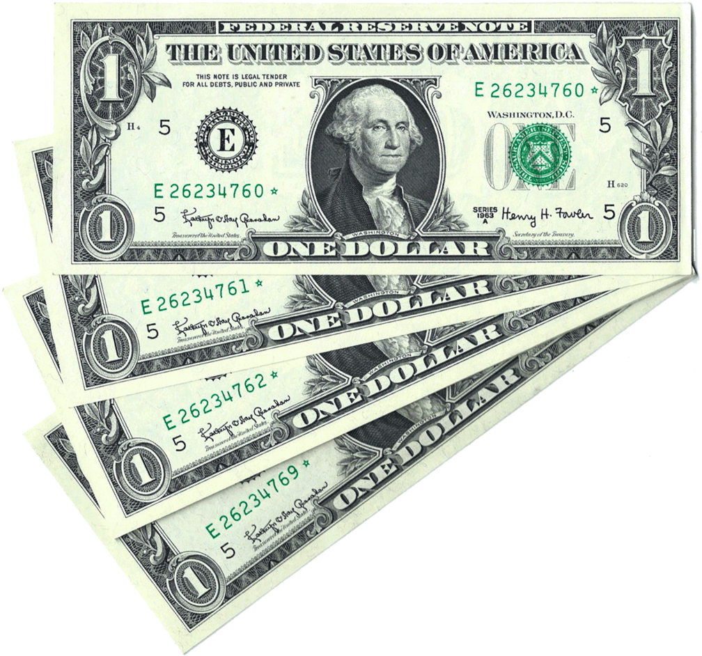 1963a Richmond 1 Stars V=1492485536 - Dollar Federal Reserve Note (1024x967), Png Download