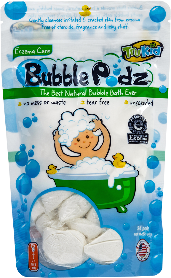 Trukid Bubble Podz, Eczema Care, Bubble Bath, 24 Count - Trukid Yumberry Bubble Podz (1000x1000), Png Download