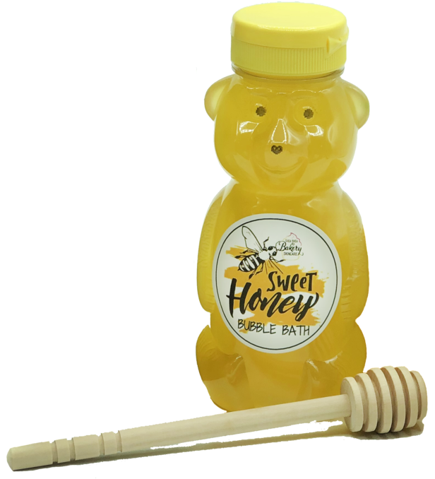 Honey Bear Bubble Bath - Cartoon (620x705), Png Download