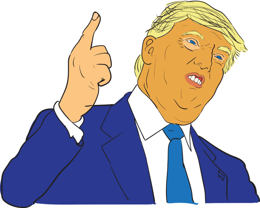 Finger Pointing At You Clipart - Trump Finger Clipart (900x722), Png Download