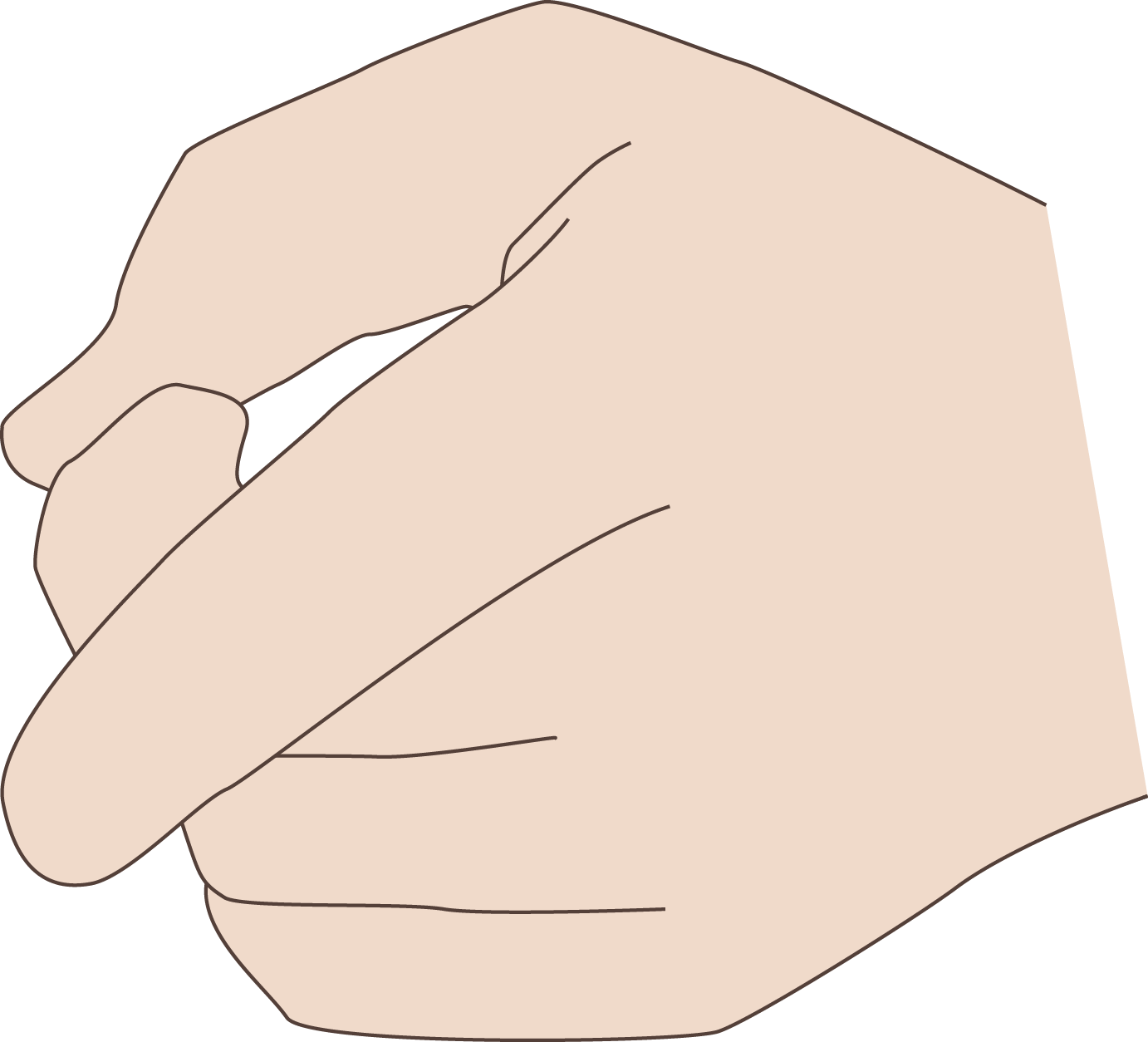 Index Finger Pointing (1382x1254), Png Download