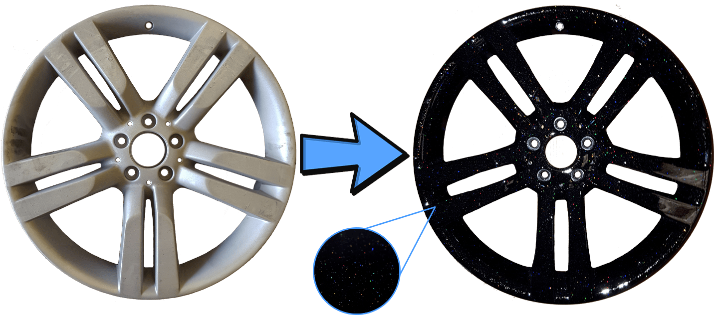 Llanta Plata A Purpurina Multicolor - Hubcap (1438x650), Png Download