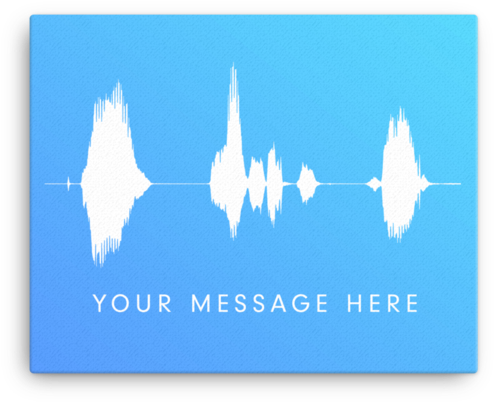 Custom Waveform Message On Canvas - Construction Paper (600x600), Png Download