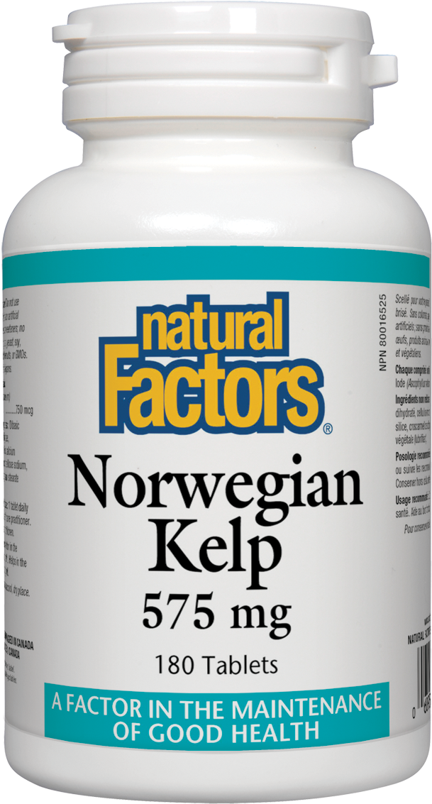 Natural Factors Norwegian Kelp (648x1200), Png Download