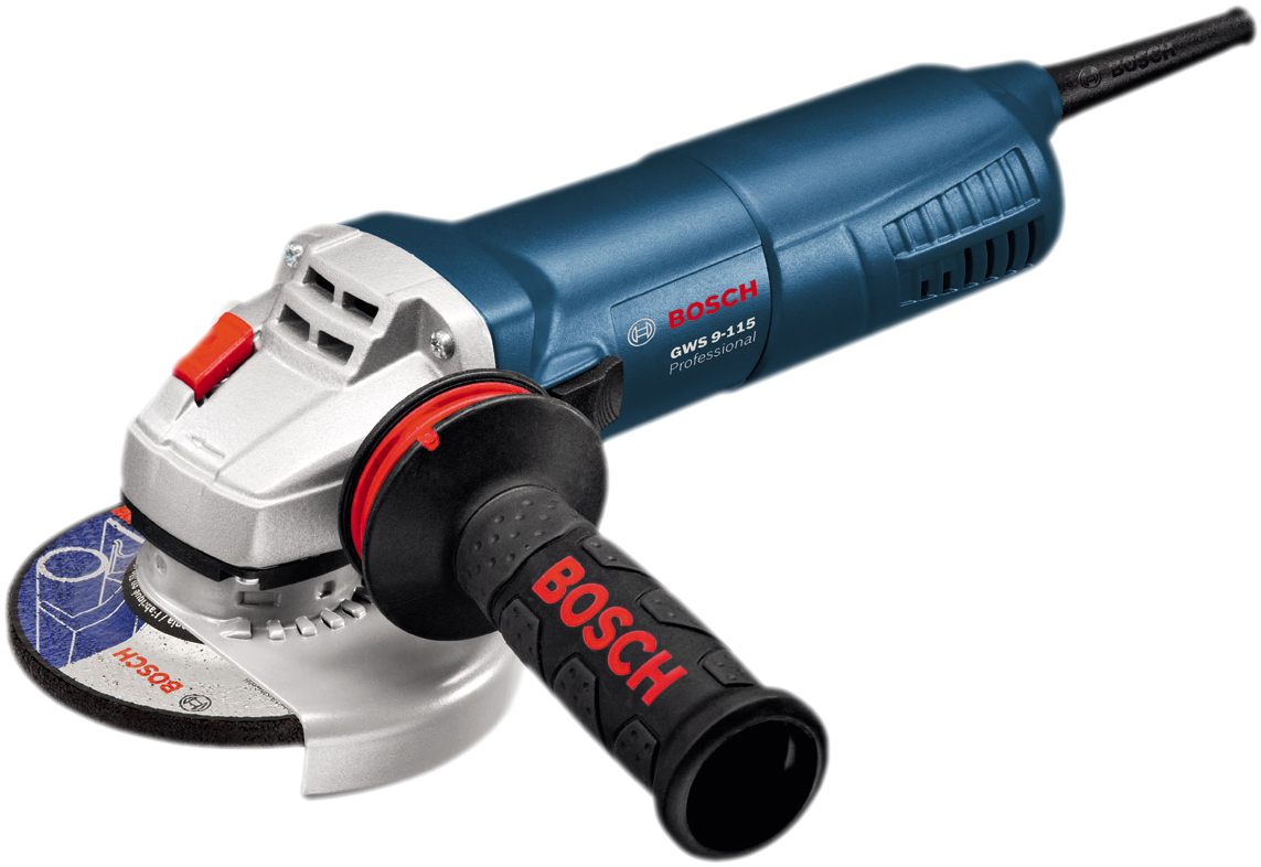 Angle Grinder Bosch Gws9115 115mm - Handle Grinder (1200x1200), Png Download