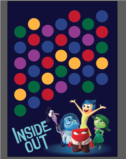 Inside Out Kids / Children's Party Customized Guest - Inside Out Birthday Tag (624x624), Png Download