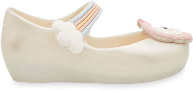 White Ultragirl Unicorn Mary Jane Shoes - Ballet Flat (700x700), Png Download