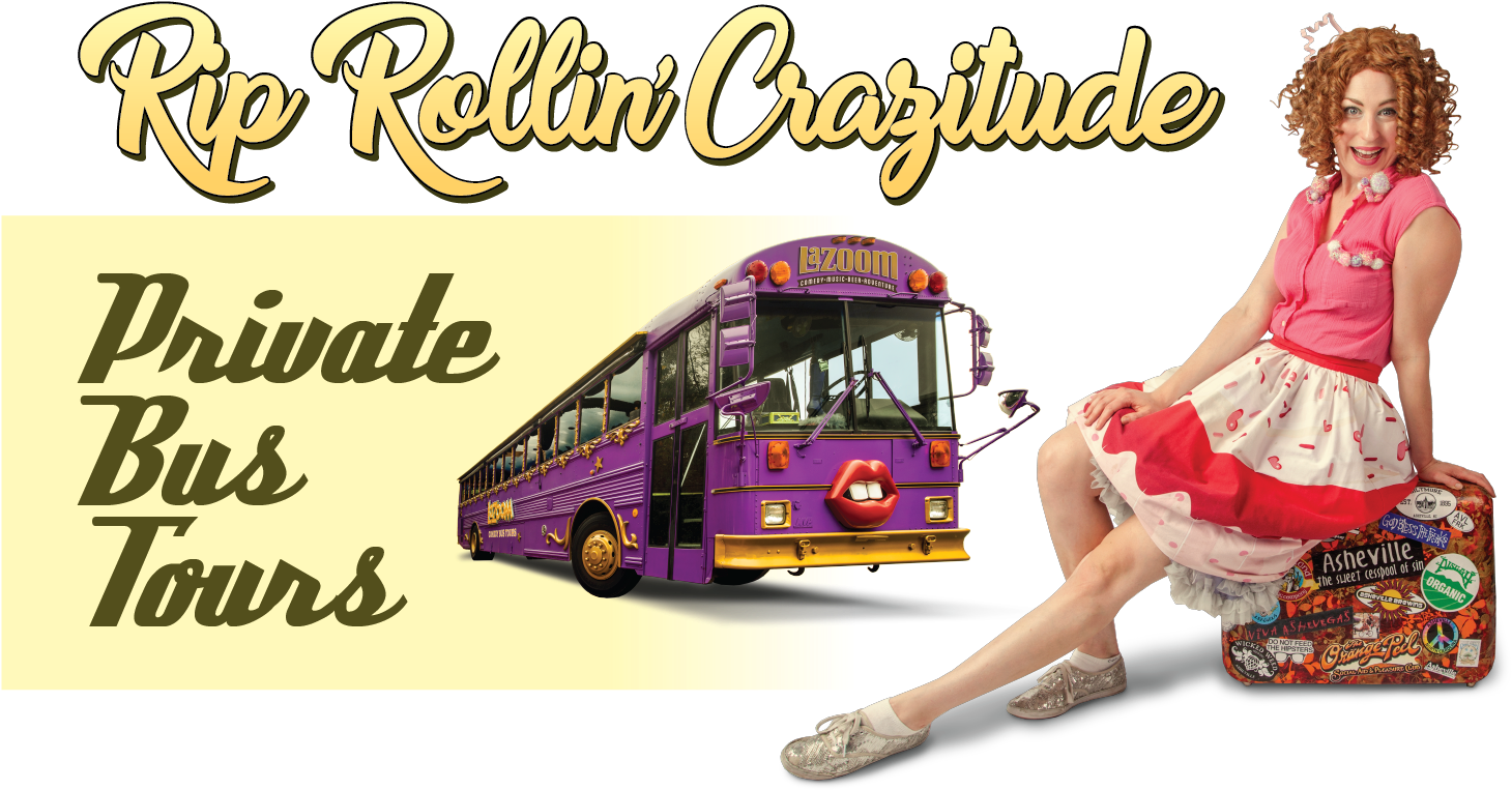 Lazoom Comedy & Beer Tours Of Asheville Nc, Featuring - Tour Bus Service (1501x801), Png Download