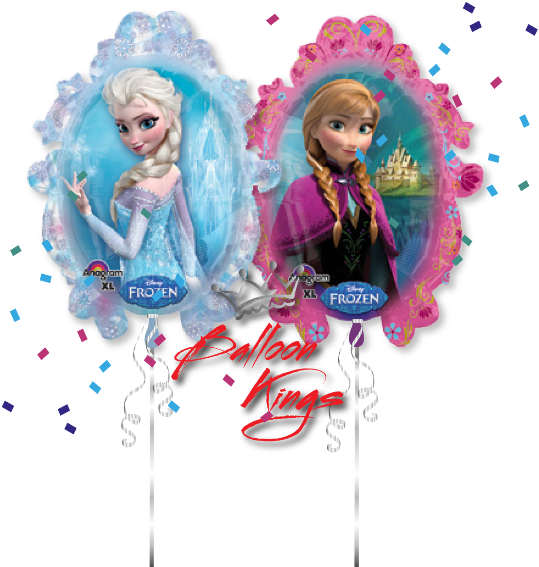Elsa And Anna - Ballon Elsa Et Anna (1280x1280), Png Download