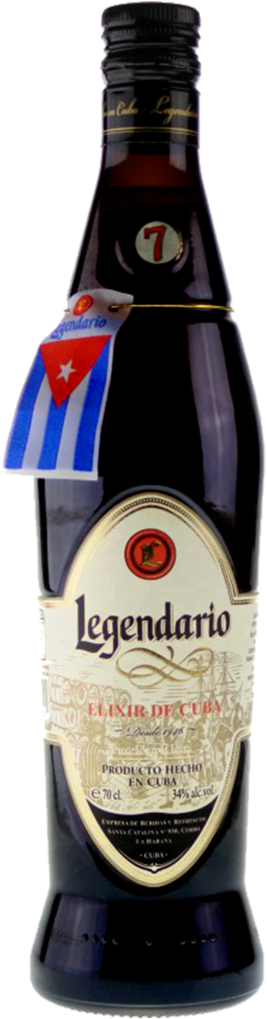 Rum Legendario Elixir De Cuba 7 Anos 70cl - Legendario Elixir De Cuba 7 Anos (341x1080), Png Download