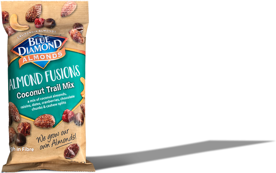 Download Coconut Trail Mix Blue Diamond Almond Fusions PNG Image with
