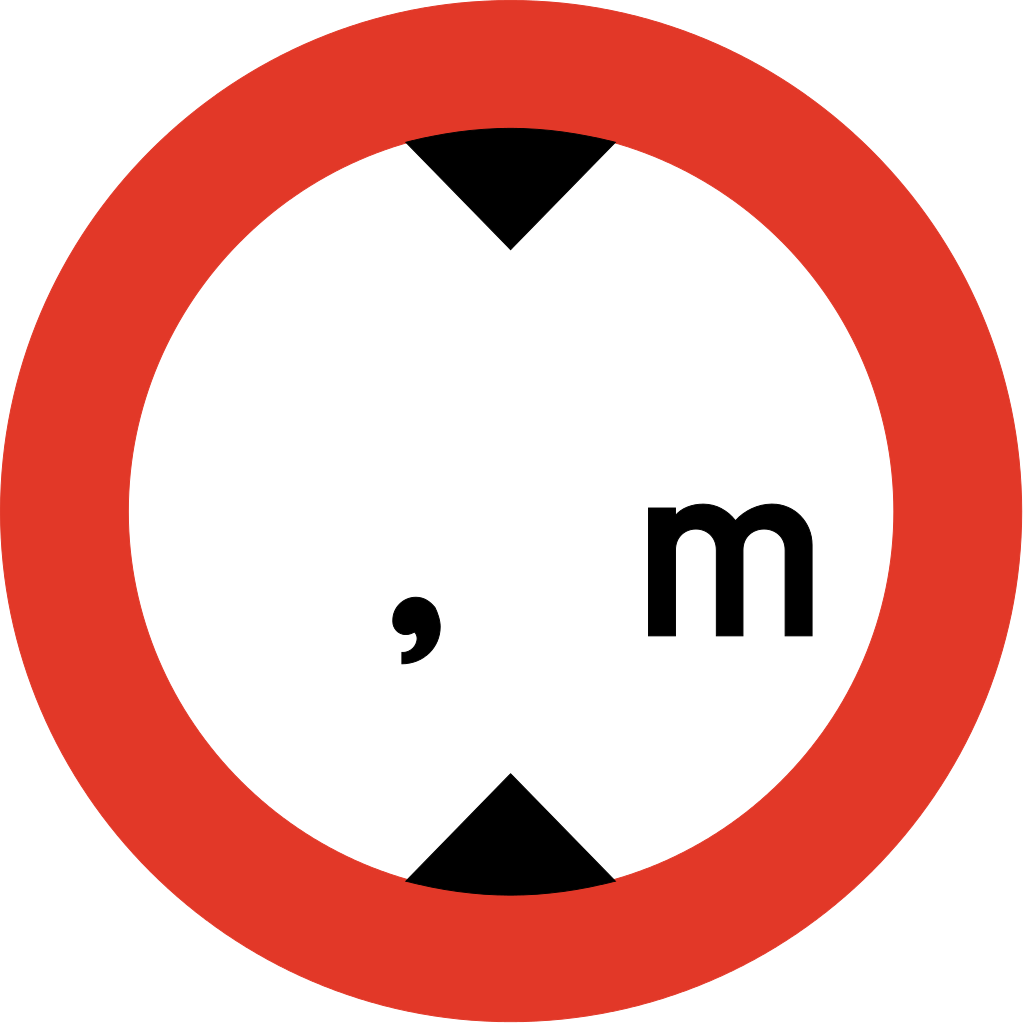 Norwegian Road Sign - Segnali Stradali Png (1024x1024), Png Download