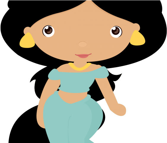 Princess Jasmine Clipart Minus - Baby Princess Jasmine (640x480), Png Download