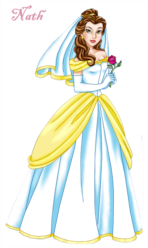 500 X 838 1 - Disney Princess Belle Wedding (500x838), Png Download