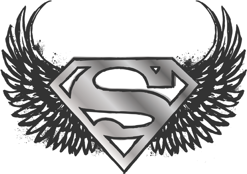 Superman Dirty Wings Men's Tall Fit T-shirt - Superman (792x576), Png Download