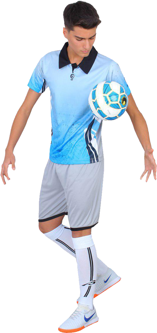Lion Football Set - Football Player (569x1200), Png Download