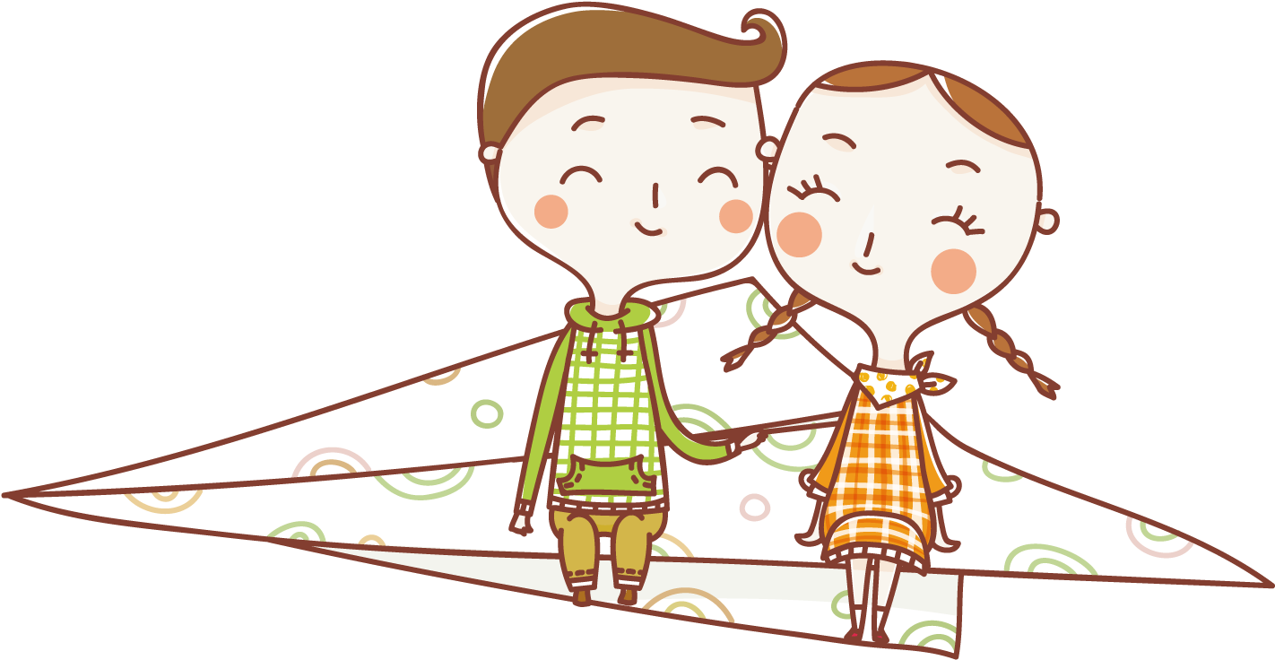 Airplane Cartoon Significant - Couple On Plane Cartoon (1500x1501), Png Download