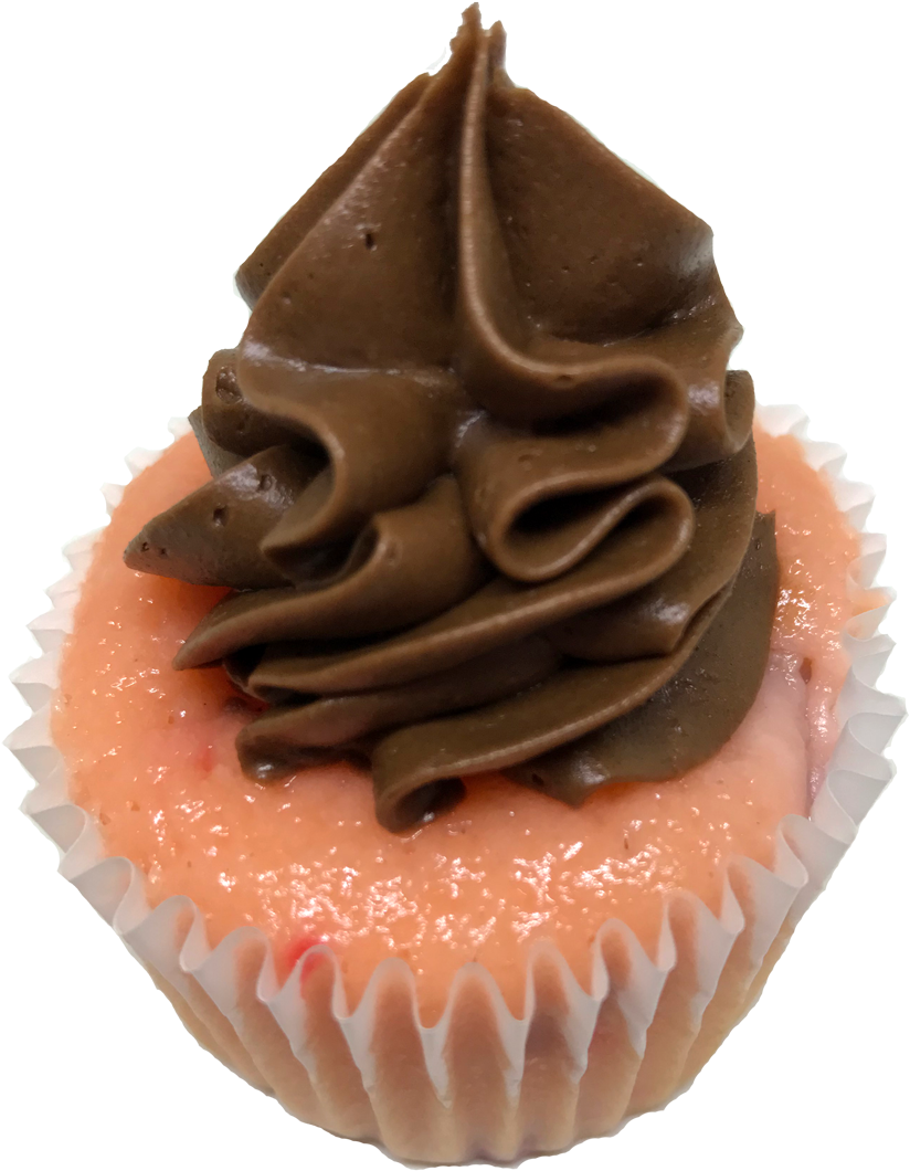 Chocolate Covered Strawberry - Cupcake (1100x1100), Png Download