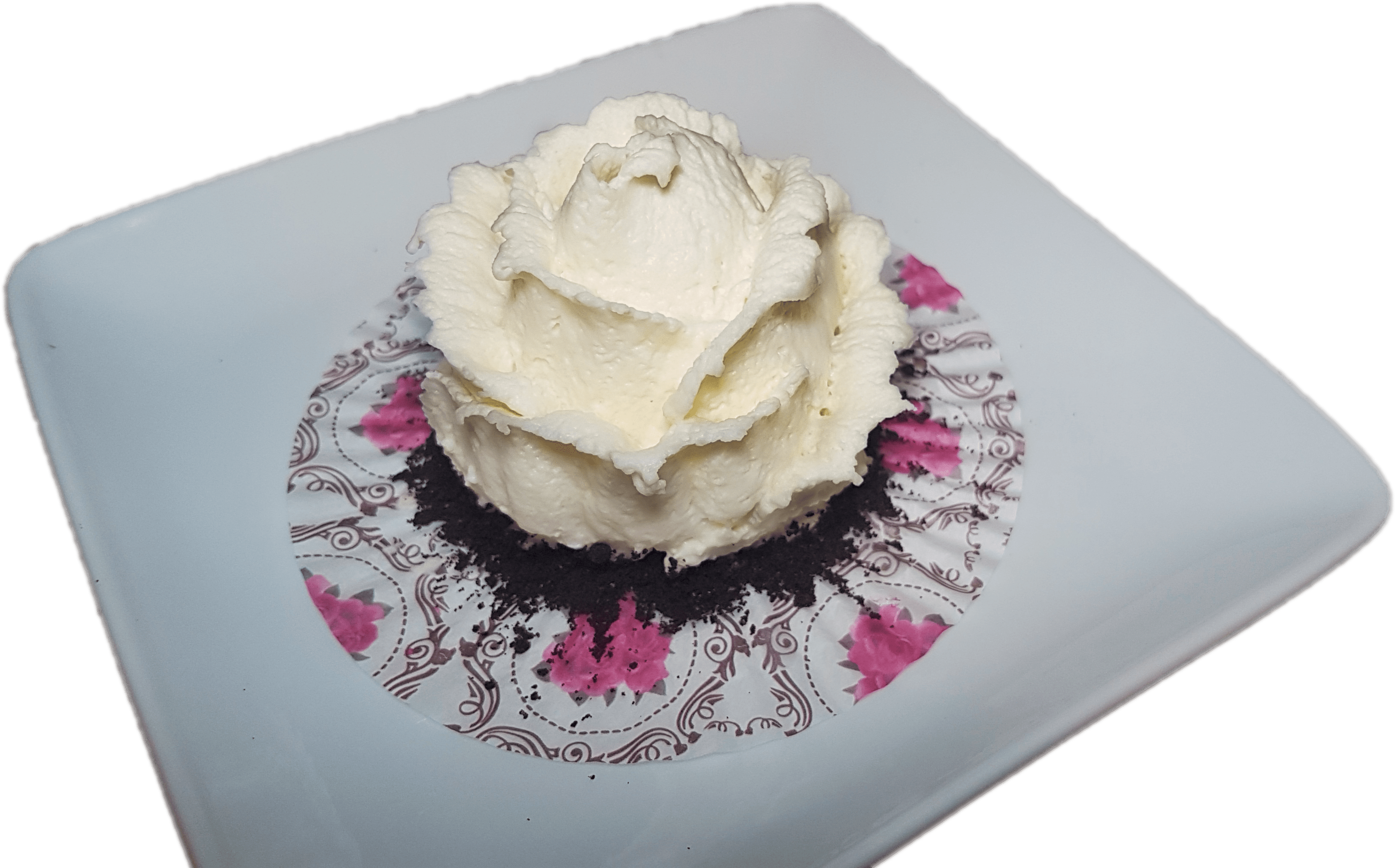 Double Chocolate Covered Strawberry Mousse Roses - Buttercream (4032x2268), Png Download