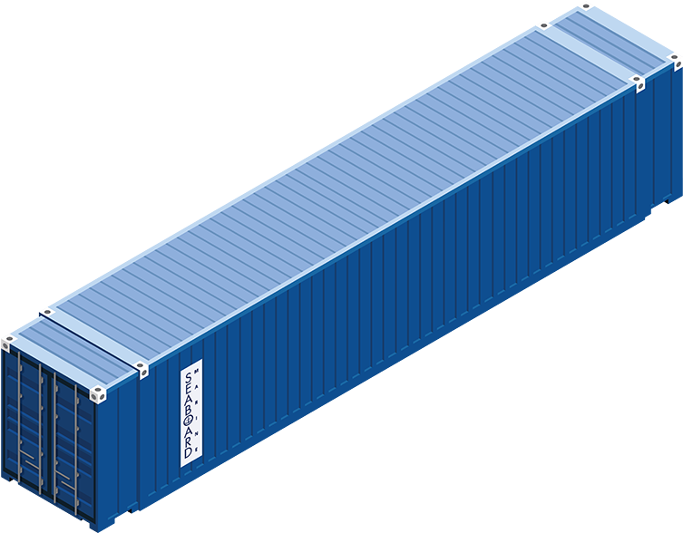 45 Foot High Cube Container - Shipping Container (900x900), Png Download