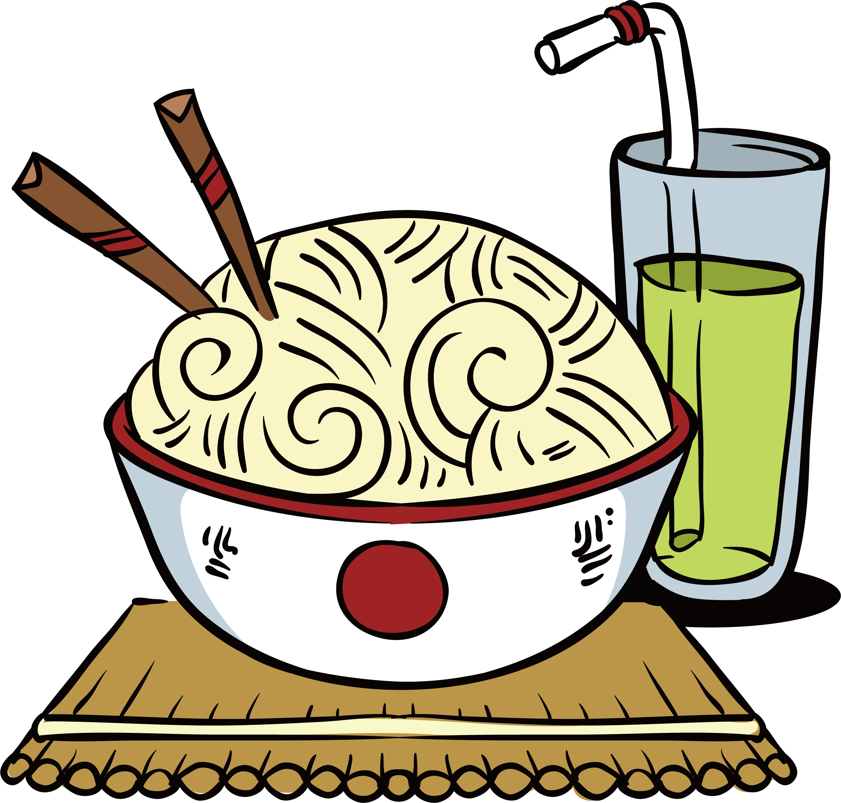 Ramen Japanese Cuisine Fast Food Japanese Noodles - Japanese Food Png Noodle (2866x2738), Png Download