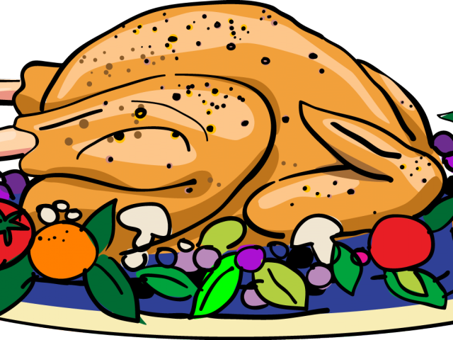 19 Feast Clipart Cartoon Food Huge Freebie Download - Cooked Turkey Clipart Png (640x480), Png Download