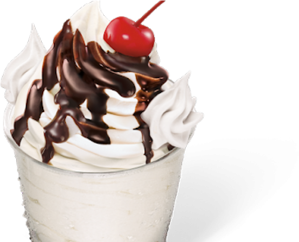 Desert Clipart Hot Fudge Sundae - Soft Serve Ice Creams (640x480), Png Download