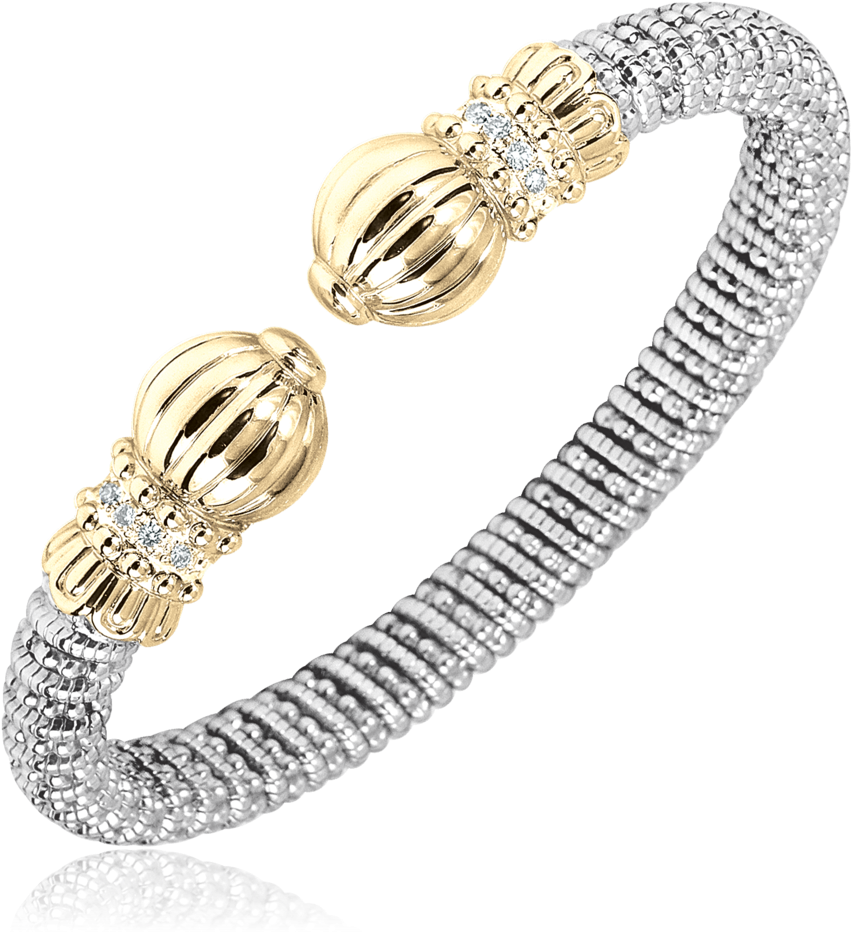 Vahan Two Tone Diamond Bracelet - Bracelet (864x950), Png Download