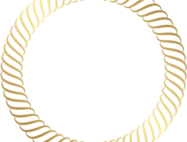 Rope Clipart Golden Circle - Gold Border Png (640x480), Png Download