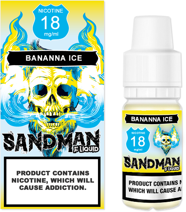 Sandman Banana Ice E Liquid - Electronic Cigarette (800x872), Png Download