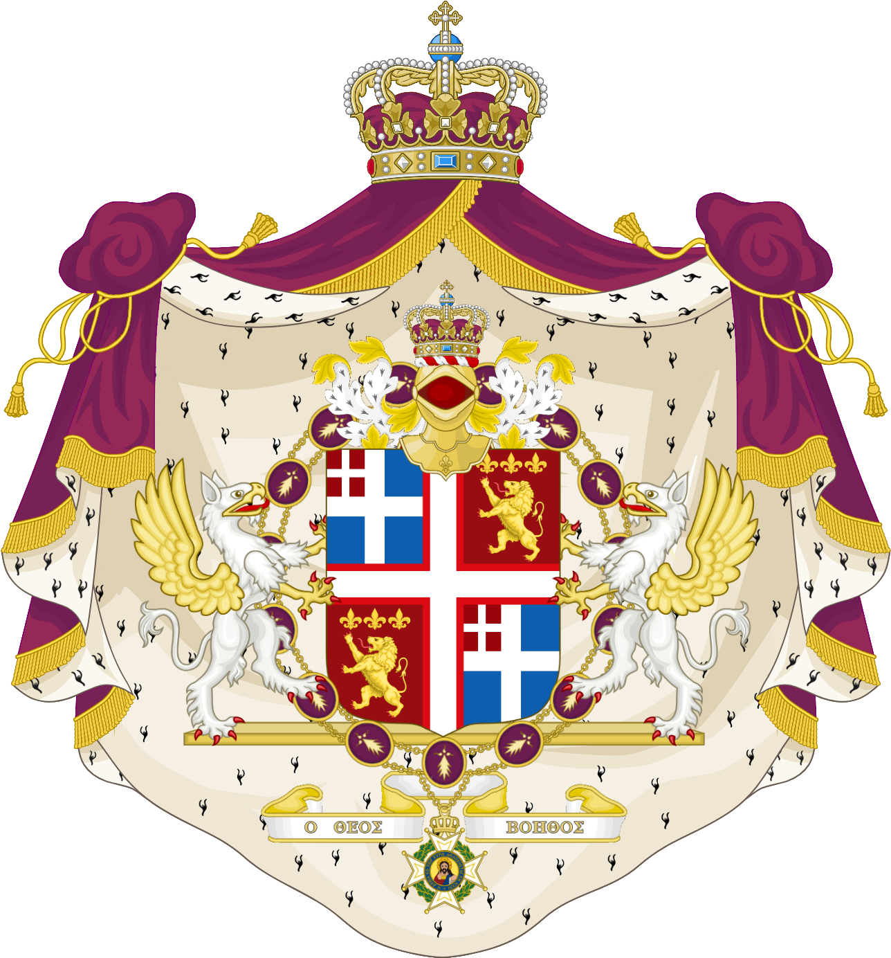 Coat Of Arms Of The Holy House Of The Kostelides In - Coat Of Arms Of Kingdom Of Hungary (1287x1391), Png Download