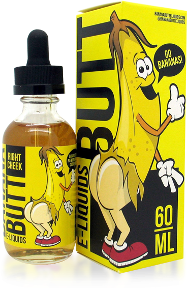 Right Cheek E-liquid By Banana Butt - Banana Butt Vape Juice (600x600), Png Download