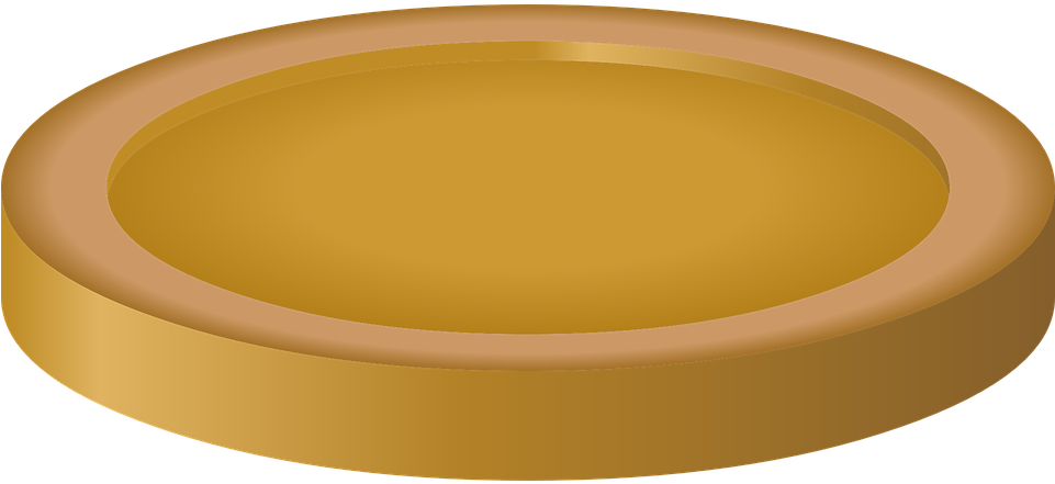 Gold Plate Png - 3d Plate Png (960x480), Png Download