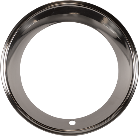 Stainless Steel With Step On Lip - Circle (525x600), Png Download