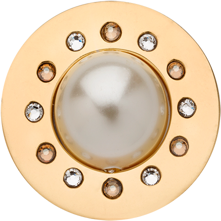 Nikki Lissoni In The Middle Small Gold Plated Coin - Circle (600x600), Png Download