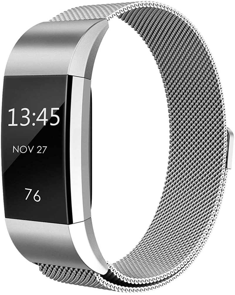 Milanese Magic - Fitbit Charge 2 Milanees Bandje Rose Gold (800x1007), Png Download